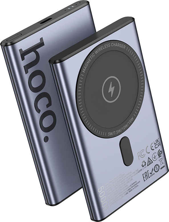 Hoco Powerbanka s MagSafe pro iPhone - Hoco, Q32 Bird PD20W 5000mAh Metal Gray