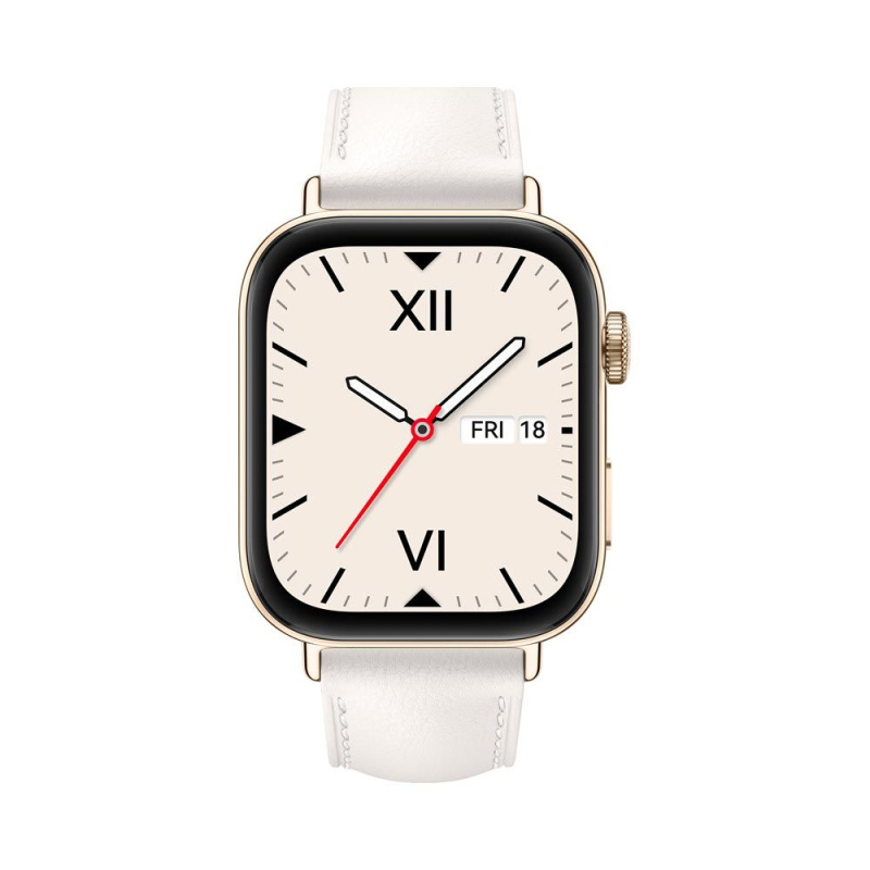 Huawei Watch Fit 3 Leather chytré hodinky pearl white