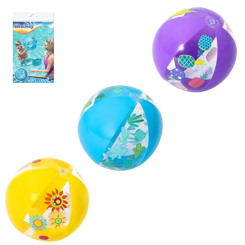 Nafukovací plážový míč BESTWAY 51 cm – tropické barvy