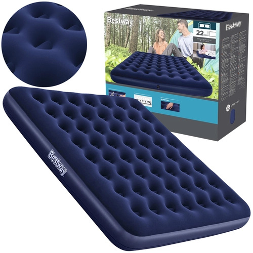 Semišová nafukovací matrace - kingsize 203x183x22cm