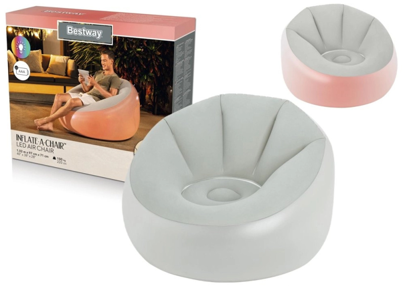 Bestway křeslo s osvětlením 102 x 97 x 71 cm 75086