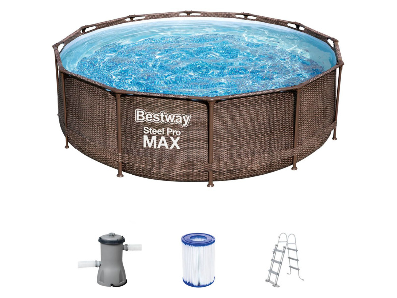 Bestway Bazén Steel Pro Max™ Deluxe Series™ s filtračním zařízením a schůdky, Ø 3,66 x 1 m