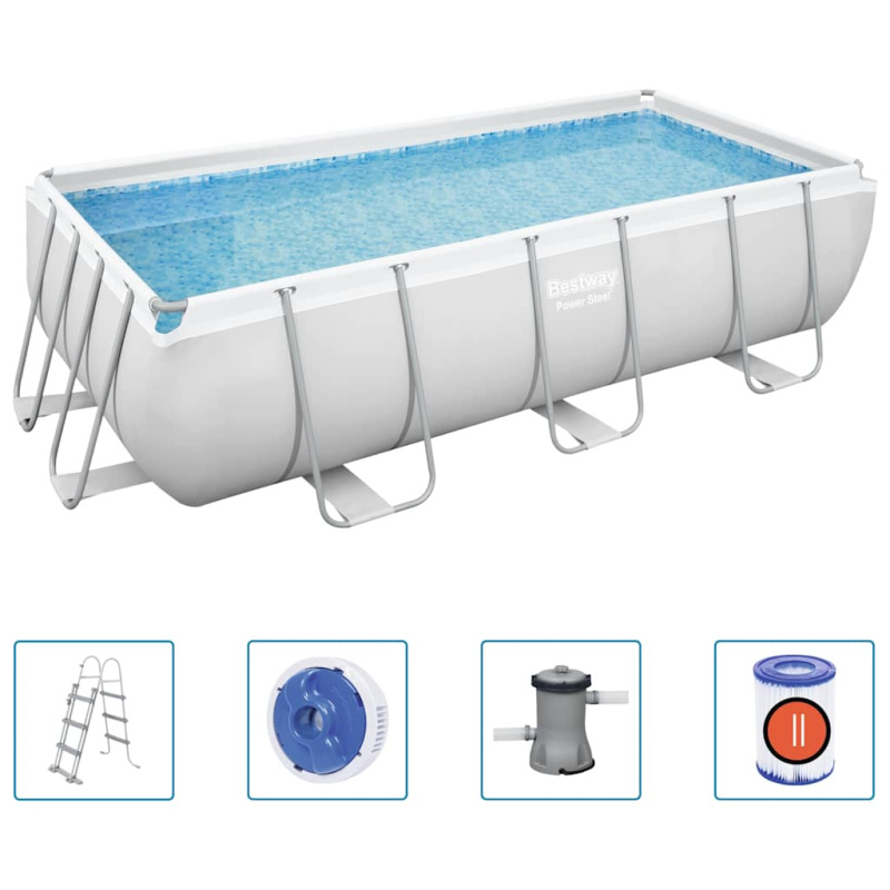 Bestway Power Steel Bazénový Set Obdélníkový 404 X 201 X 100 Cm