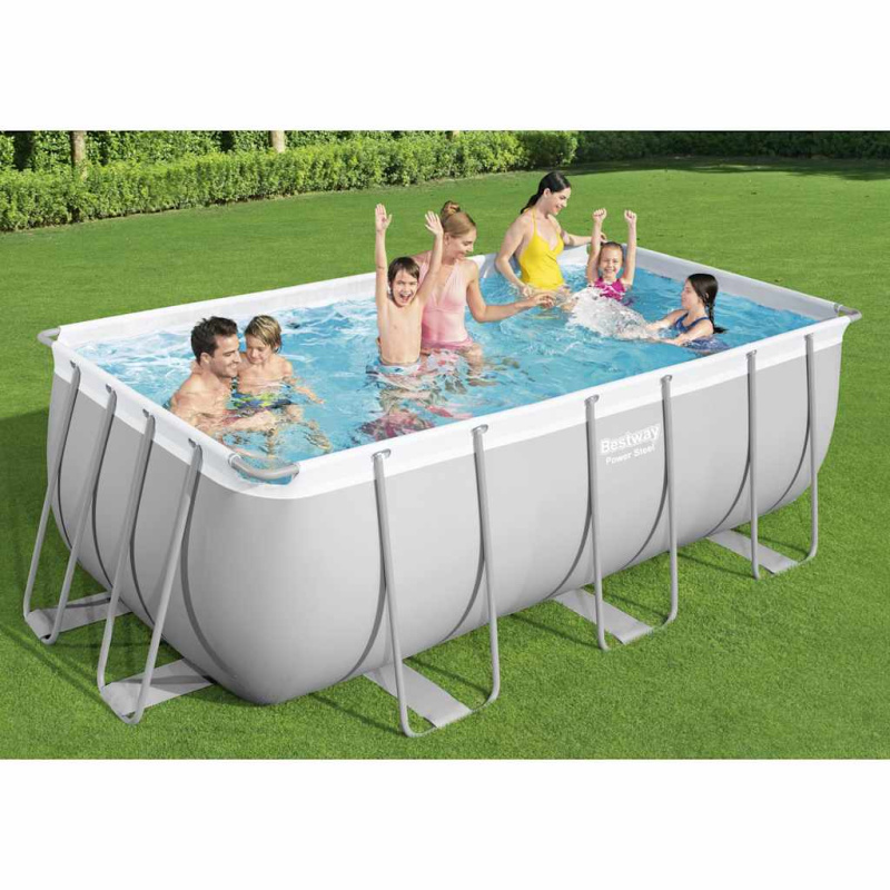 Bestway Bazénový Set Power Steel Obdélníkový - 412 x 201 x 122 cm
