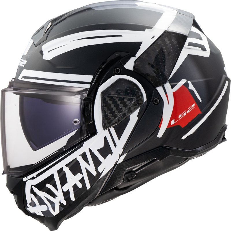 Překlopná přilba LS2 FF910 Advant II Tape Black P/J XL (61-62)
