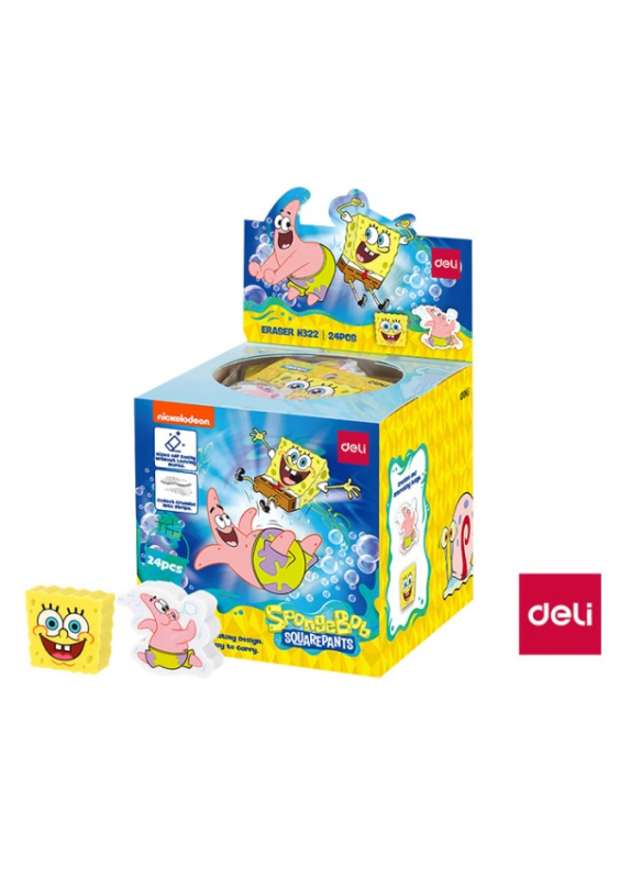 Guma mazací DELI SPONGEBOB - balení 2 ks