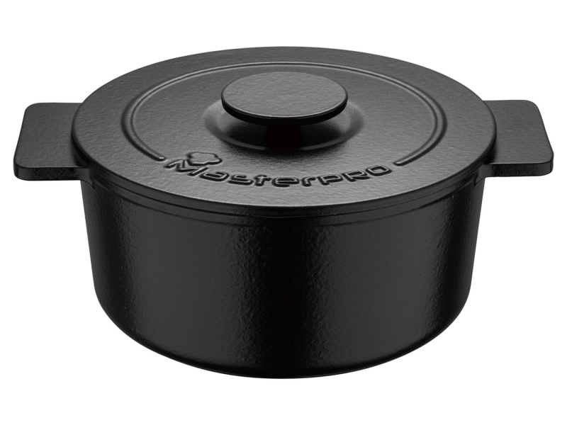 Masterpro Litinový hrnec, Ø 21 cm, 3l (černá)