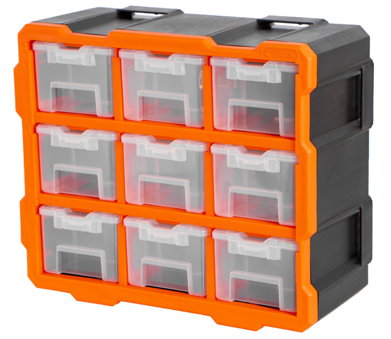 Plastový organizér, 9 uzavíratelných boxů - TC320674