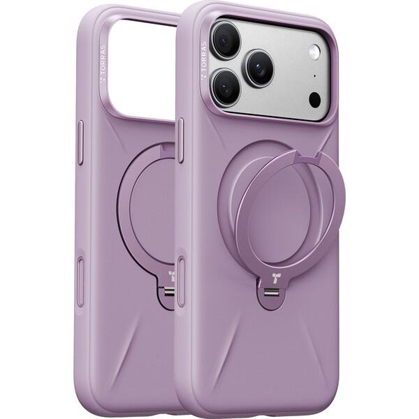 Torras OStand Q3 Silicone MagSafe kryt iPhone 18 Pro fialový