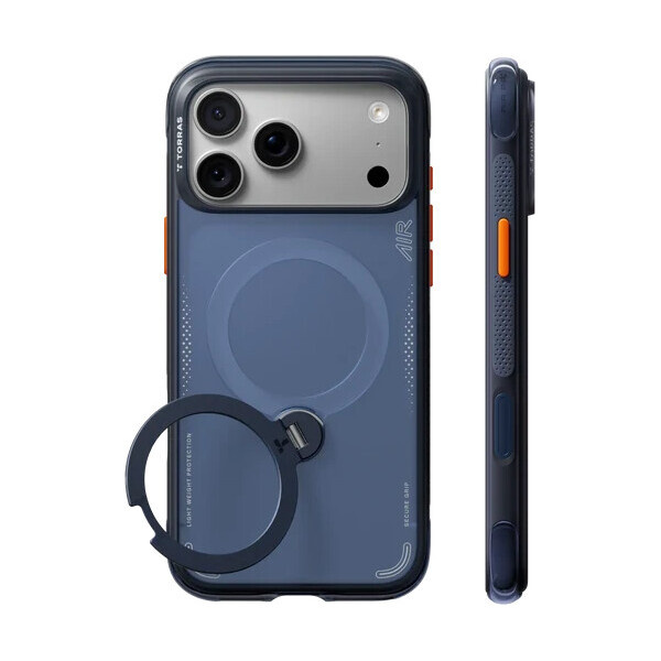 Torras Ostand Q3 Air MagSafe kryt iPhone 18 Pro tmavě modrý