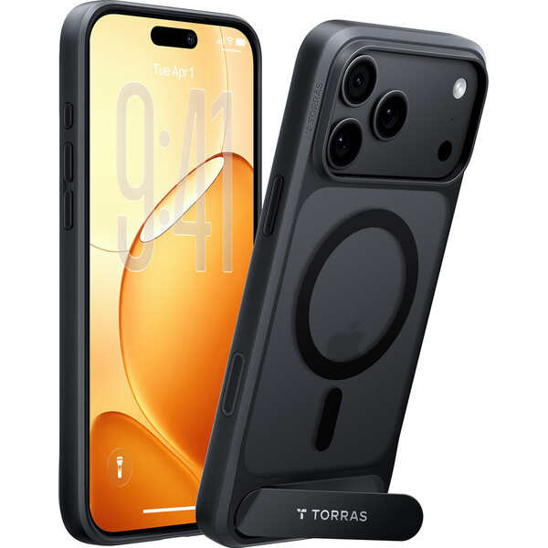 Torras Ostand L1 MagSafe kryt iPhone 18 Pro Max černý