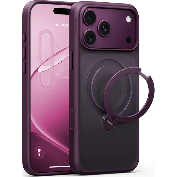 Torras Ostand Q3 Spin MagSafe kryt iPhone 18 Pro Max fialový