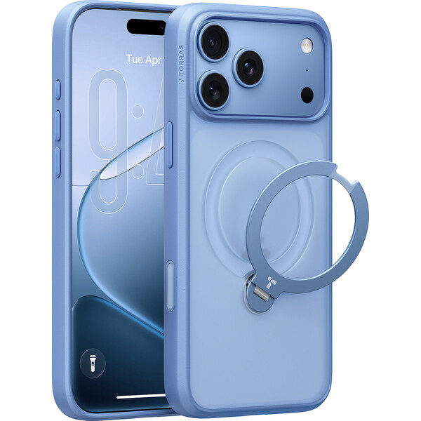 Torras Ostand Q3 Spin MagSafe kryt iPhone 18 Pro Max modrý