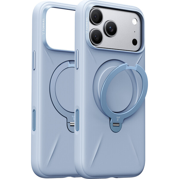 Torras OStand Q3 Silicone MagSafe kryt iPhone 18 Pro Max modrý