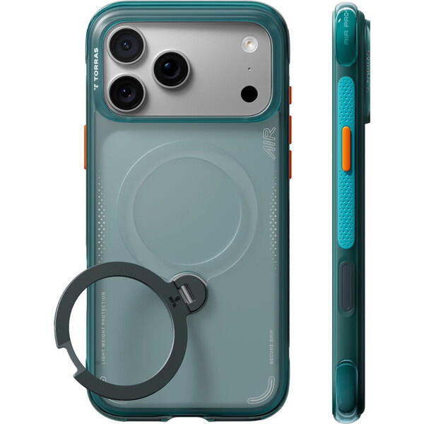 Torras Ostand Q3 Air MagSafe kryt iPhone 18 Pro Max zelený