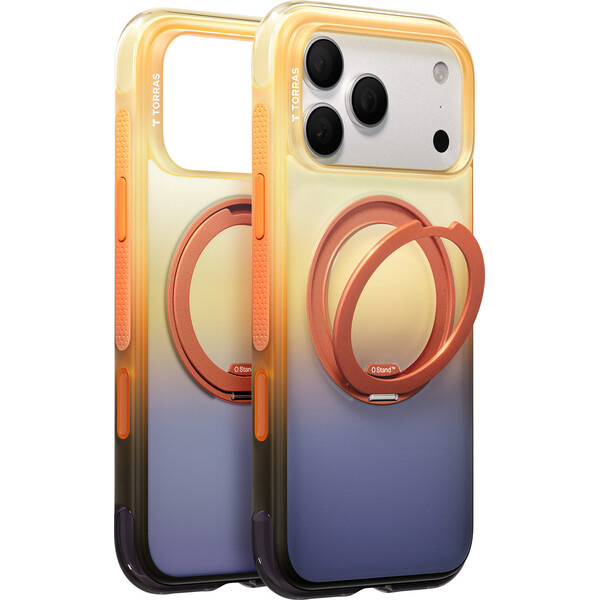Torras Ostand O3 Air Gradient MagSafe kryt iPhone 18 Pro Max oranžový/fialový
