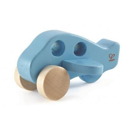 Letadlo - Dřevěné modré na kolečkách (Hape)