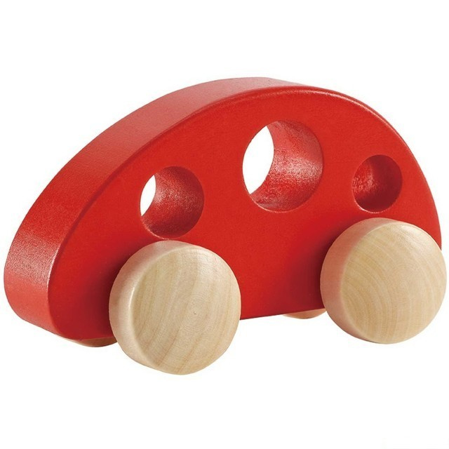Auto - Dřevěný červený Minivan (Hape)