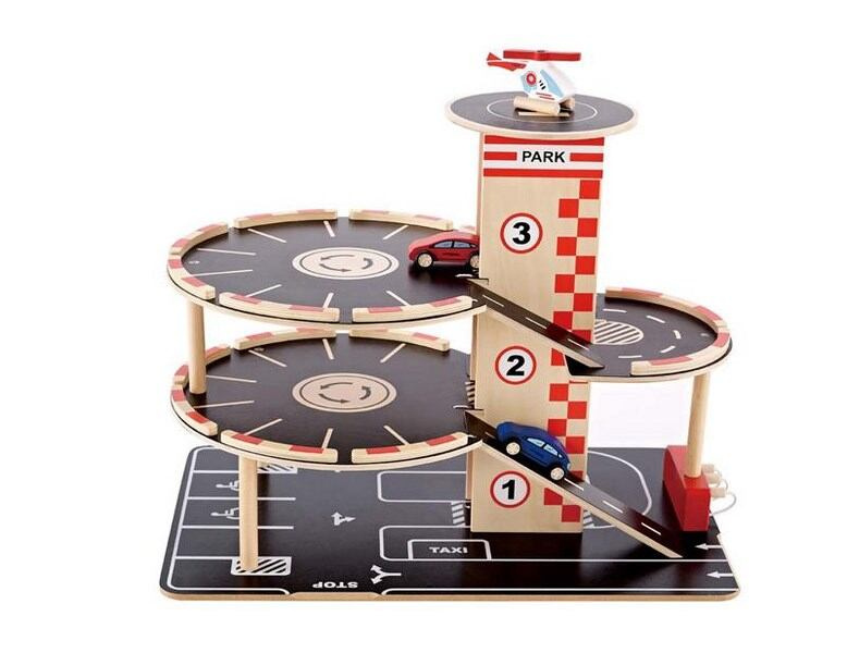 Garáž dřevěná - Vícepatrová s výtahem (Hape)