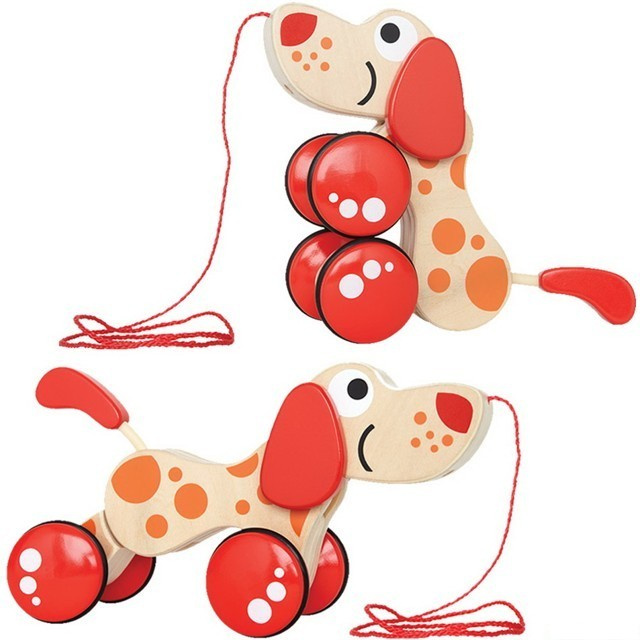 Hape Tahací pejsek na kolečkách