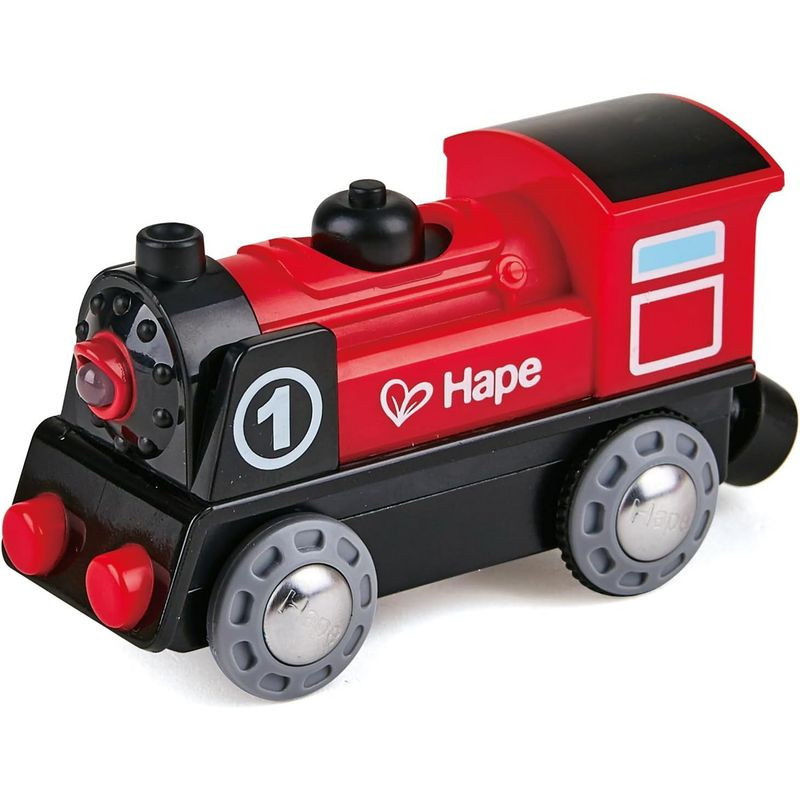 Vláčkodráha mašinka - Elektrická s pohonem, Červená (Hape)