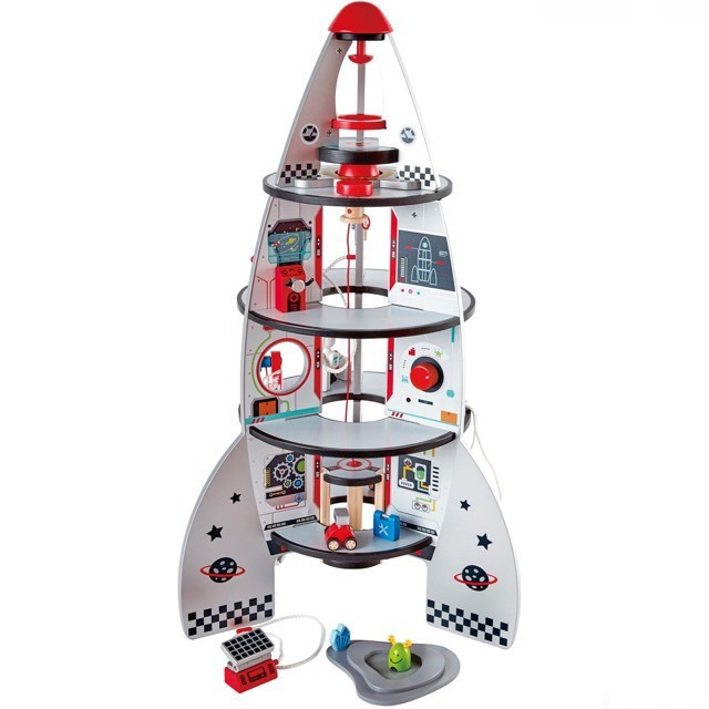 Vesmír - Dřevěná čtyřpatrová vesmírná raketa (Hape)