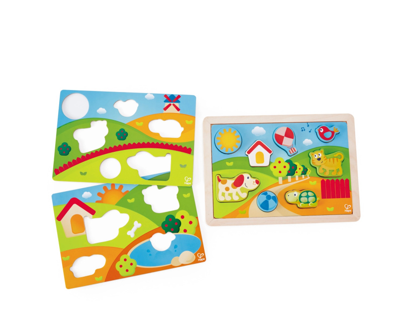 Hape Puzzle Slnečné údolie 3v1