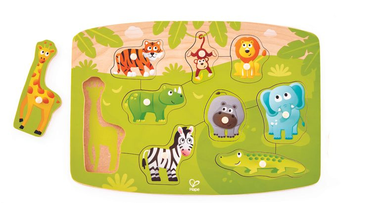 Hape Puzzle na desce - Džungle