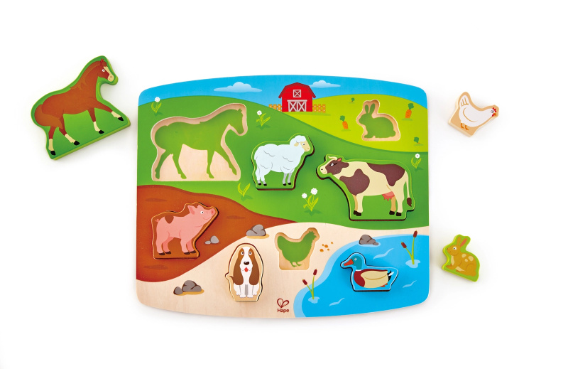 Hape vkládačka zvířátka na farmě