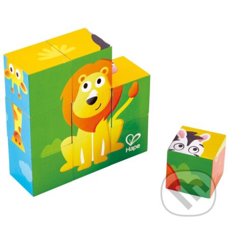 Hape Kubus 3x3 - africká zvířata