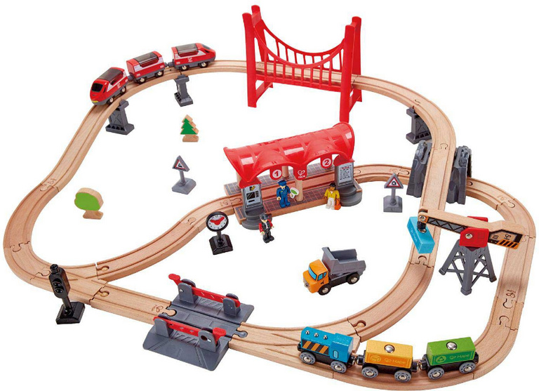 Vláčkodráha Hape - Busy City, 51 dílů
