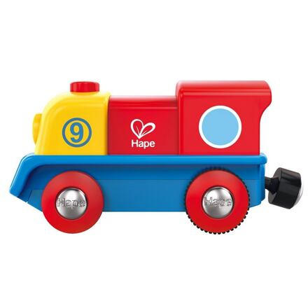 Vláčkodráha mašinka - Elektrická s pohonem, Moje první barevná (Hape)