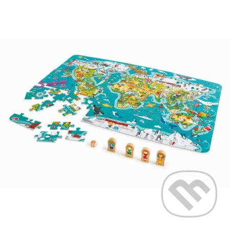 Hape Dětské puzzle - Mapa světa 2 v 1