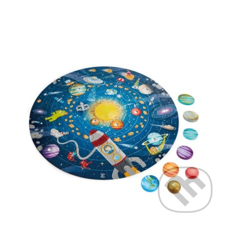 Hape Dětské puzzle - Sluneční soustava LED