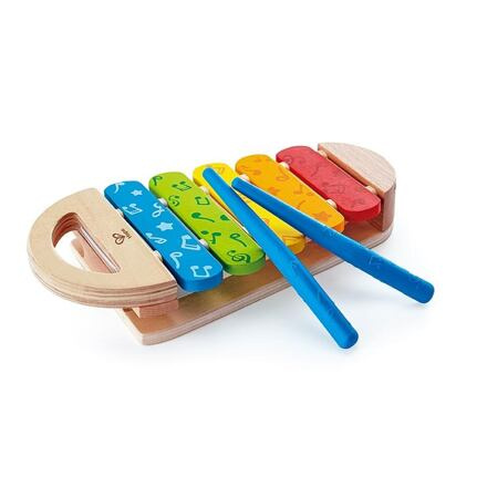 Hudba - Xylofon, Duhový dřevěný (Hape)