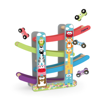 Tobogán - Dráha s autíčky dřevěná (Jadore)