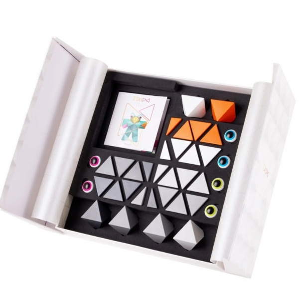 Trido - Stavebnice Greyscale+Orange Large - 36 ks Trido