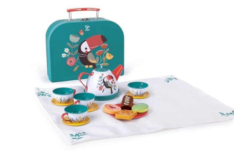 Nádobí dětské - Čajový set v kufříku, Tukan (Hape)