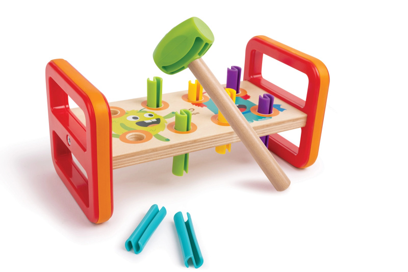 Zatloukačka - Příšerky, 8 kolíků (Hape)