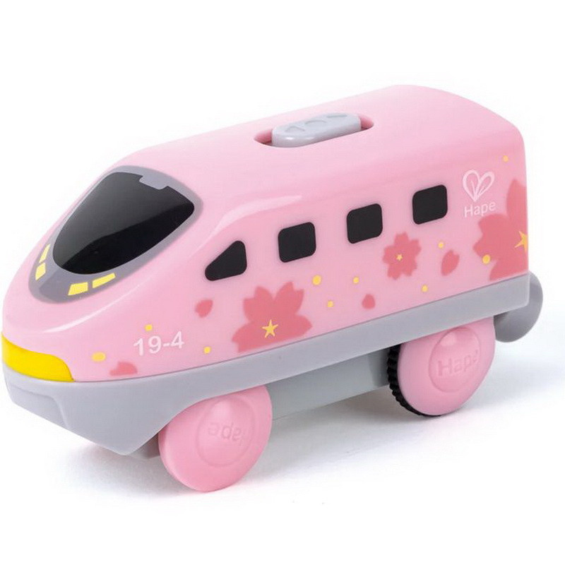 Hape Lokomotiva Intercity na baterie, růžová