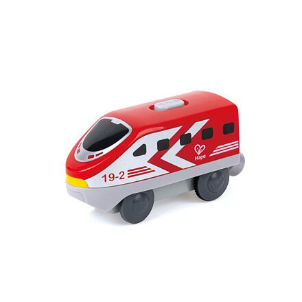 HAPE Lokomotiva Intercity na baterie, červená