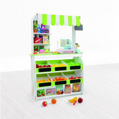 Dřevěný hrací set obchod – potraviny