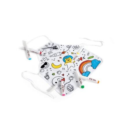 Malování - Zástěra k vymalování včetně 6 fixů (Hape)