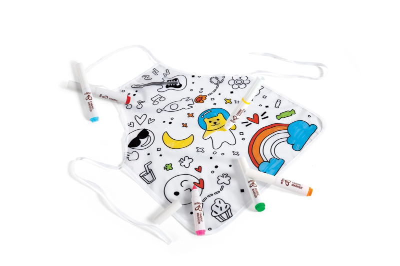 Malování - Zástěra k vymalování včetně 6 fixů (Hape)
