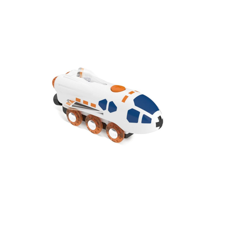 Vláčkodráha mašinka - Elektrická s pohonem, Raketoplán USB (Hape)