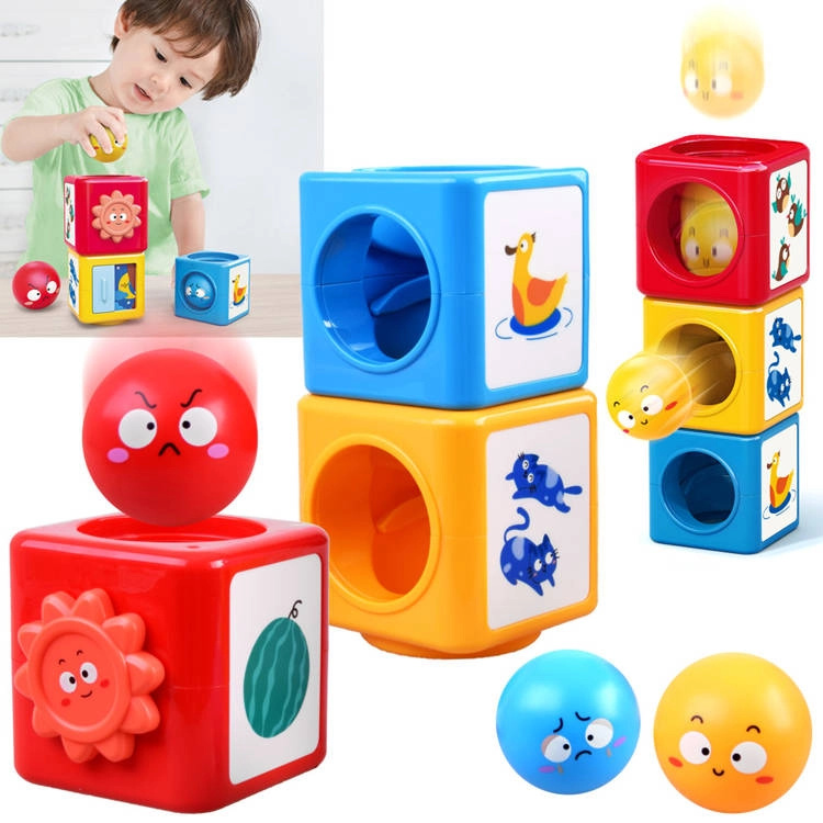 Hola toys Barevná vkládací pyramida