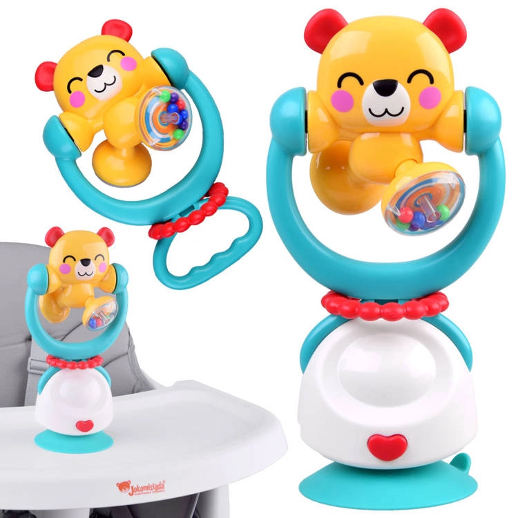 JOKOMISIADA Chrastítko Teddy Bear 2v1 přísavka na židli