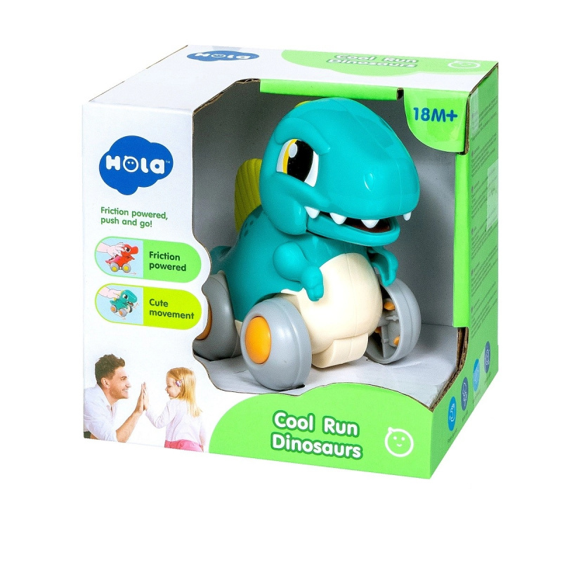 Interaktivní dinosaurus na kolečkách modrý