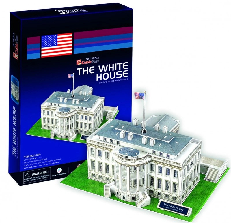 CubicFun 3D puzzle Bílý dům 64 ks