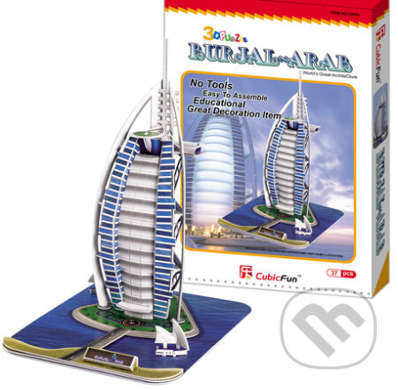 CubicFun - Puzzle 3D Burj Al Arab - 44 dílků
